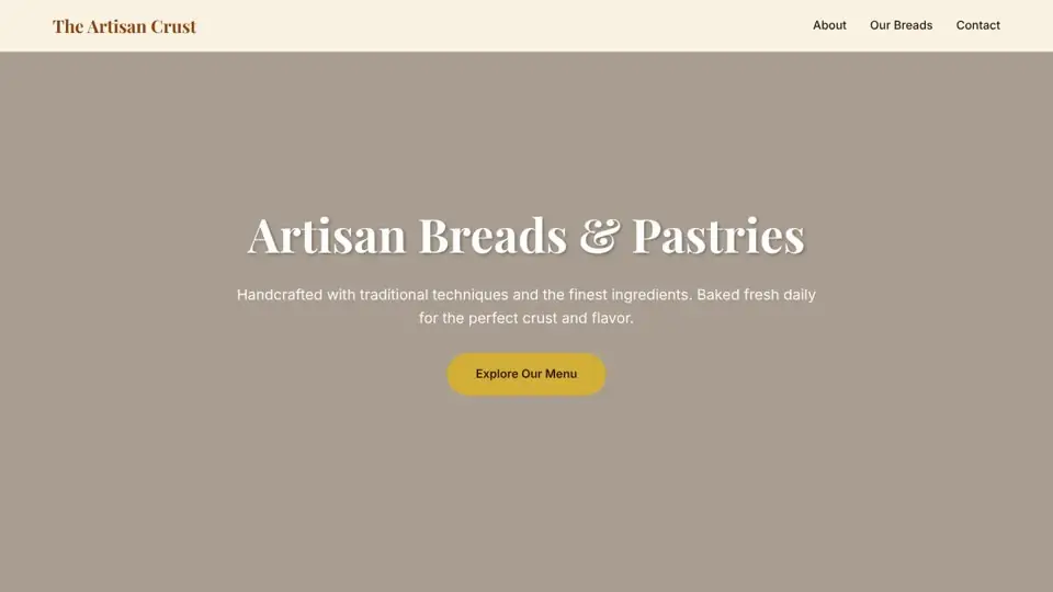 The Artisan Crust concept demo